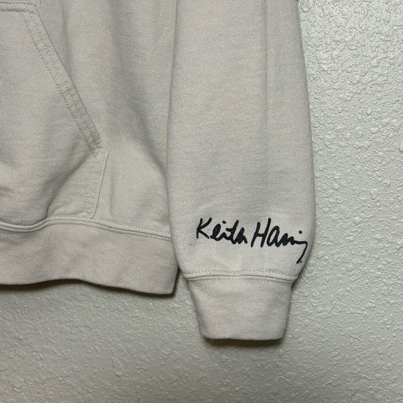 Keith Haring beige graphic, long sleeved hoodie with kangaroo pocket. Men’s M - Picture 4 of 6